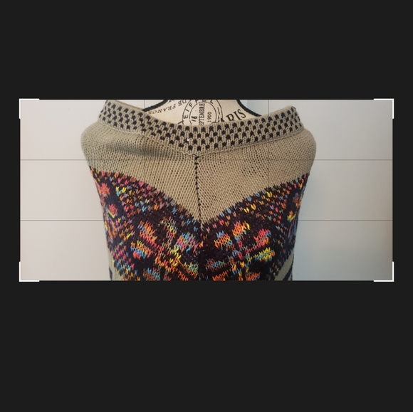 Sequin Fringe Poncho - Picture 3 of 8